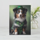 Schutzpatrick Feiertagskarte (Stehend Vorderseite)