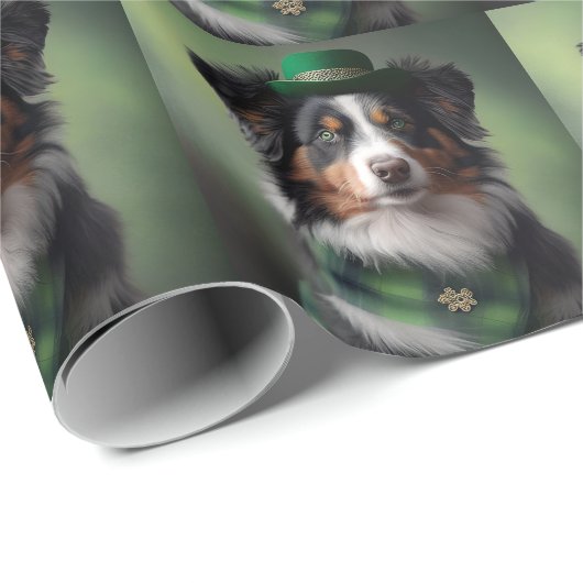 Schutzpatrick Geschenkpapier (Rolleneckpunkt)