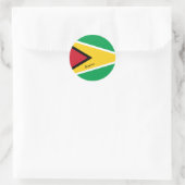 Schutzpatrioten der Flagge von Guyana und Guyana, Runder Aufkleber (Tasche)