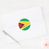 Schutzpatrioten der Flagge von Guyana und Guyana,  Runder Aufkleber (Umschlag)