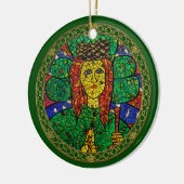 Schutzpatron von Krisen-und Angst-St. Dymphna Keramik Ornament (Links)