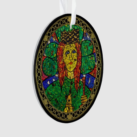 Schutzpatron von Krisen-und Angst-St. Dymphna Ornament (Vorderseite)