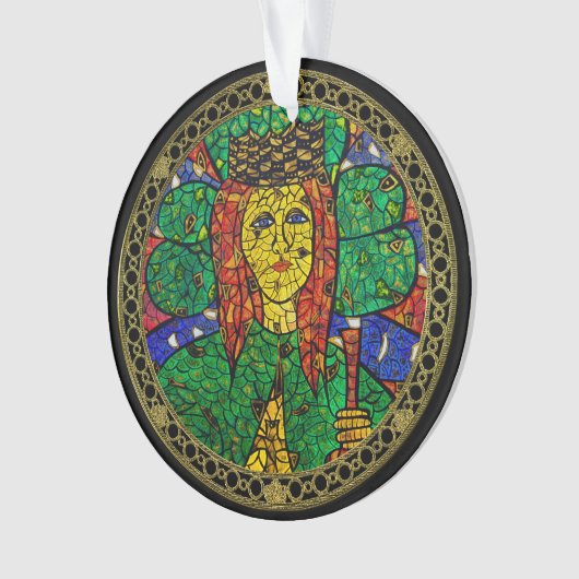Schutzpatron von Krisen-und Angst-St. Dymphna Ornament (Vorderseite)