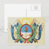 Schutzschild des argentinischen Bundes Postkarte (Vorne/Hinten)