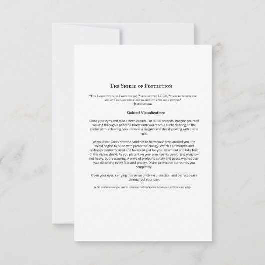 Schutzschild Einladung (Rückseite)