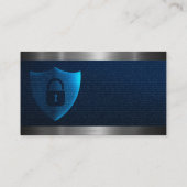 Schutzschild-Logo | Binärkode Visitenkarte (Rückseite)