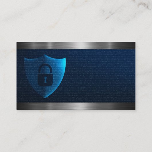 Schutzschild-Logo | Binärkode Visitenkarte (Rückseite)
