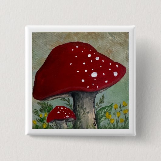 Schutzschild Rote Pilztaste Button (Vorderseite)