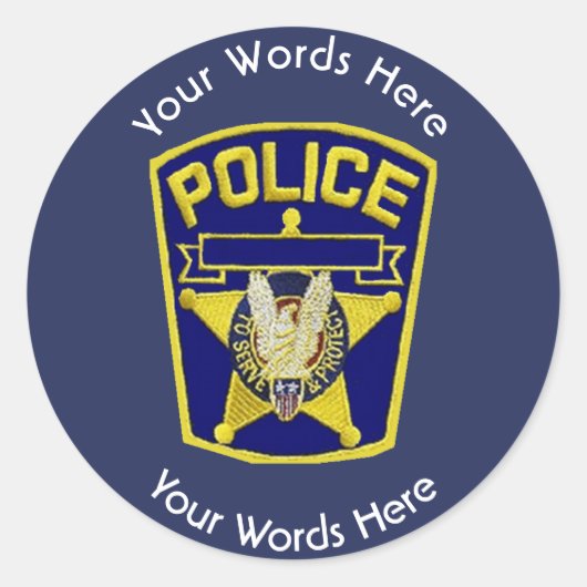 Schutzschild Runder Aufkleber (Vorderseite)