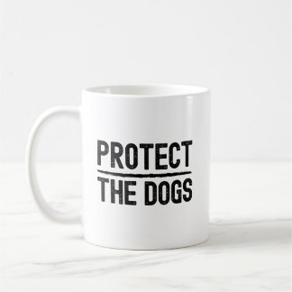 Schützt die Hunde-Typografie für das Mug-Design Kaffeetasse