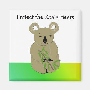 Schützt die Koala-Bären Magnet