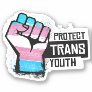 Schützt Trans-Jugendliche - Pride Fist Aufkleber