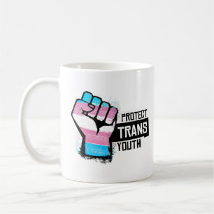 Schützt Trans-Jugendliche - Pride Fist Kaffeetasse