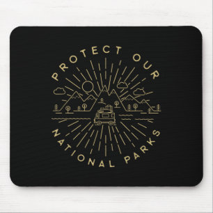 Schützt unsere Nationalparks Wandern Camping im Fr Mousepad