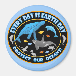 Schützt unsere Ozeane Earth Day Magnet