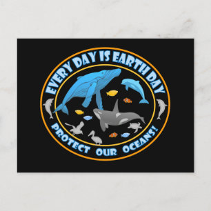 Schützt unsere Ozeane Earth Day Postkarte