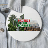 Schützt unseren Wald Button (Beispiel)
