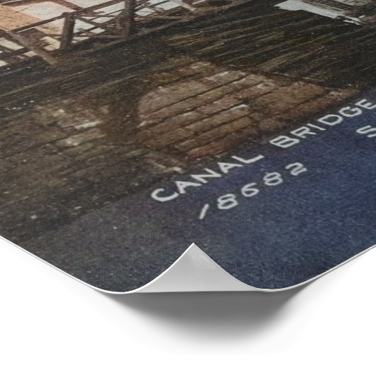 Schuylkill Canal Bridge Spring City PA Poster (Ecke)