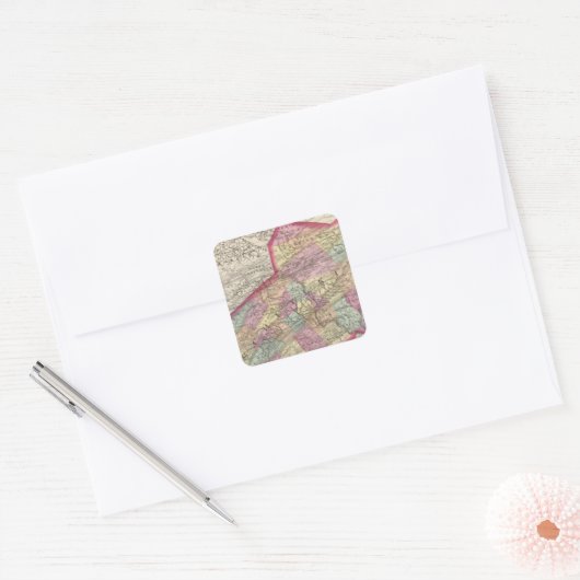 Schuylkill Landkreis Quadratischer Aufkleber (Umschlag)