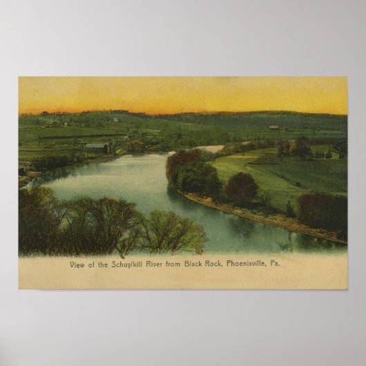 Schuylkill River Black Rock Phoenixville PA Poster (Vorne)