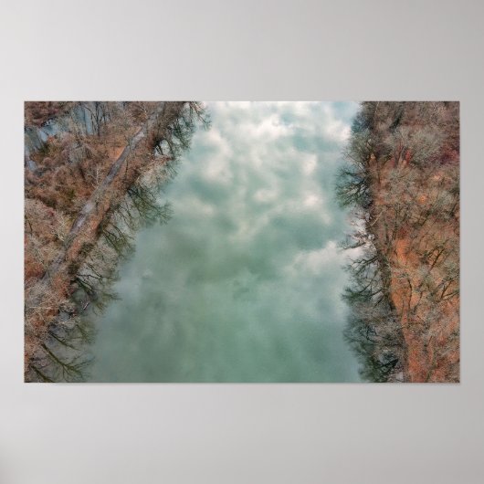 Schuylkill River Clouds Reflektieren Poster (Vorne)