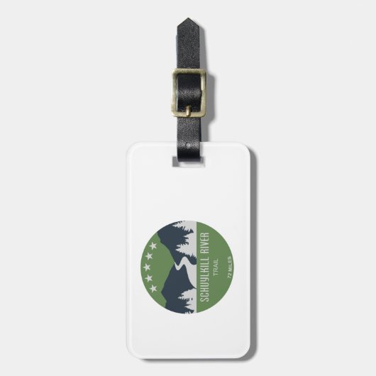 Schuylkill River Trail Gepäckanhänger (Vorderseite vertikal)