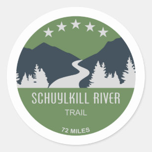  Schuylkill River Trail Runder Aufkleber