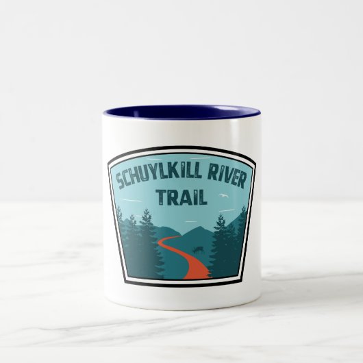 Schuylkill River Trail Zweifarbige Tasse (Mittel)