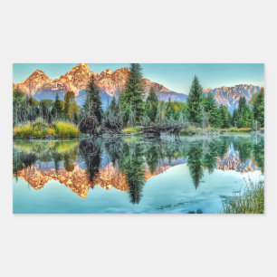 Schwabacher's Landing and Beaver Pond Rechteckiger Aufkleber
