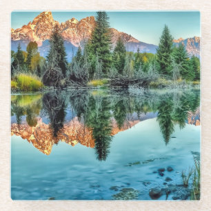 Schwabachers Landung und Biber-Teich Glasuntersetzer