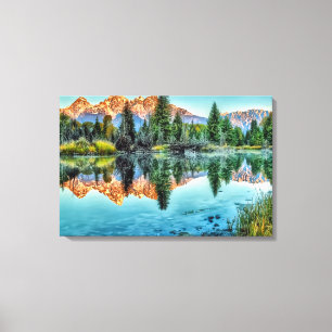 Schwabachers Landung und Biber-Teich Leinwanddruck