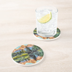 Schwabachers Landung und Biber-Teich Sandstein Untersetzer