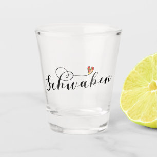 Schwaben-Flaggenherz, Swabia Schnapsglas