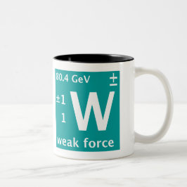 Schwache Kraft W (linkshändig) Zweifarbige Tasse