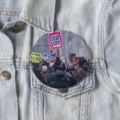 Schwache Männer fürchten einen starken Frauenknopf Button (Beispiel)