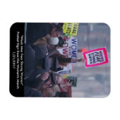 "Schwache Männer fürchten starke Frauen" Magnet (Horizontal)