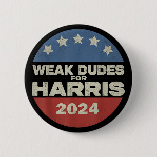 Schwache Typen für Harris 2024 Harris Waltz Kampag Button