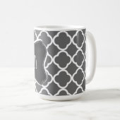 Schwaches graues Quatrefoil; Tafelblick Kaffeetasse (VorderseiteRechts)