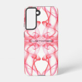 Schwaden aus rotem Rauch in weiß Samsung Galaxy Hülle (Rückseite)