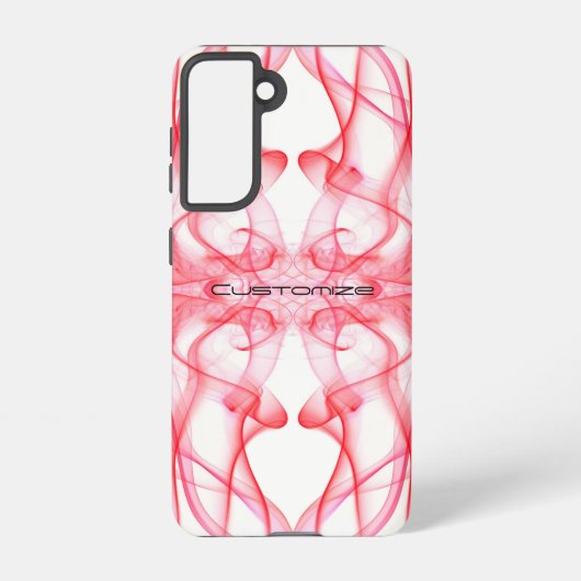 Schwaden aus rotem Rauch in weiß Samsung Galaxy Hülle (Rückseite)