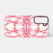 Schwaden aus rotem Rauch in weiß Samsung Galaxy Hülle (Rückseite (Horizontal))