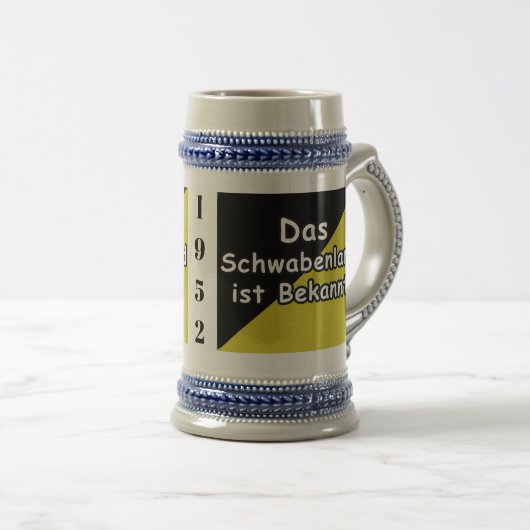 Schwaebisch Are Known Mug Bierglas (VorderseiteRechts)
