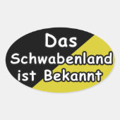 Schwaebisch Are Known Sticker (Vorderseite)