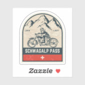 Schwägalp Pass Schweizer Alpen Motorradtour Aufkleber (Blatt)