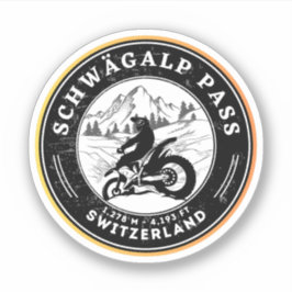 Schwägalp Pass Schweizer Alpen Motorradtour Aufkleber