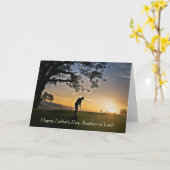 Schwager Frohen Vatertag mit Golfer Karte (Gelbe Blume)