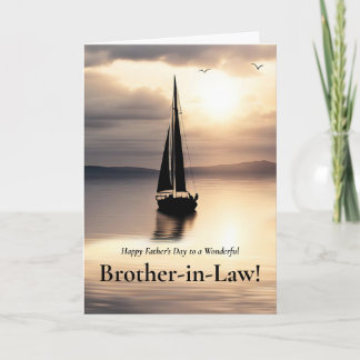 Schwager Frohen Vatertag mit Segelboot Karte