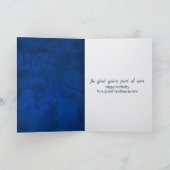 Schwager Geburtstag Blaues Leder Karte (Innenseite)