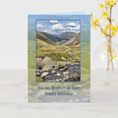 Schwager Geburtstag mit einer Berglandschaft Karte (Gelbe Blume)