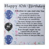 Schwager-Gedicht-40. Geburtstag Fliese (Vorderseite)